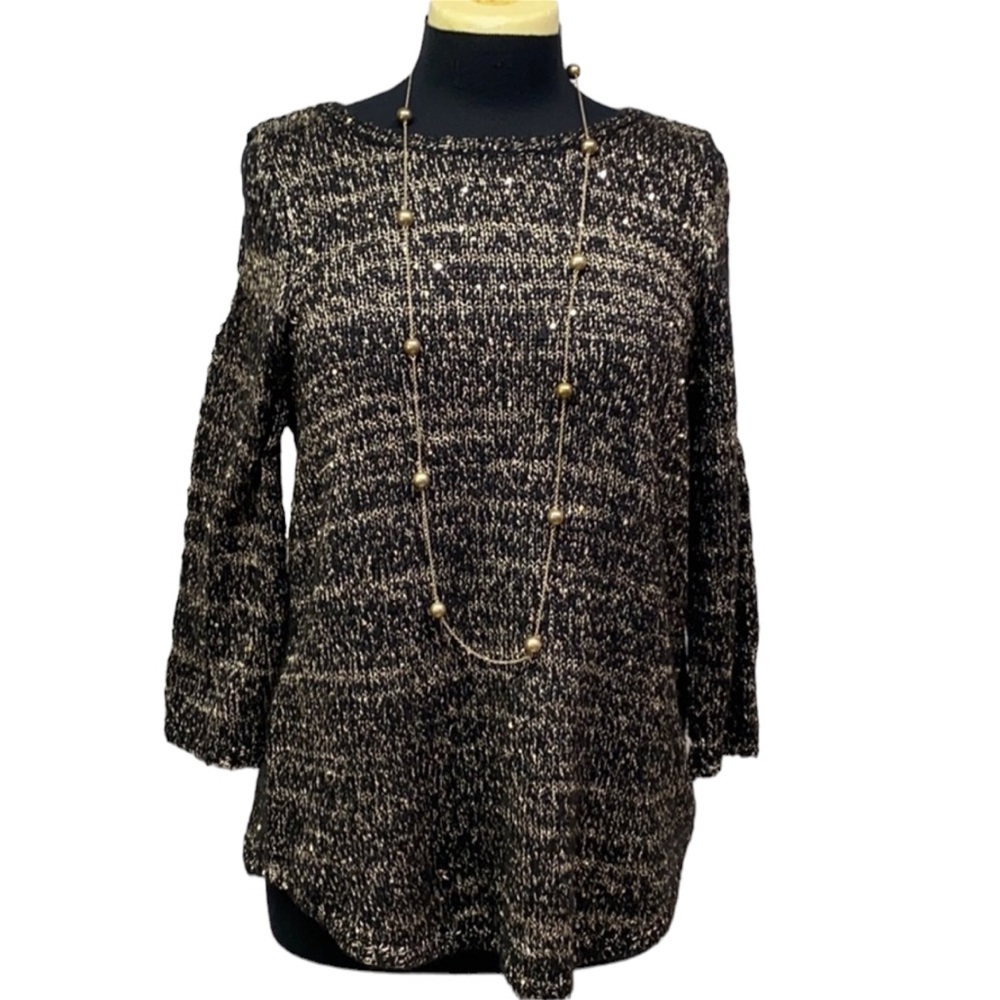Chico’s Sequins Marled Sweater